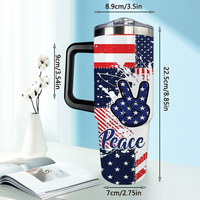 Gobelet isotherme en acier inoxydable personnalisé de 30 oz, drapeau américain, 250e anniversaire des États-Unis |   Gobelet isotherme imprimé UV patriotique |   Durable et écologique