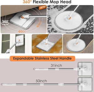 Venta al por mayor 2025: Juego de cubo y escurridor 360 con separación de agua limpia y sucia, 2 cabezales de microfibra, alta capacidad y ligero - Product Image 5