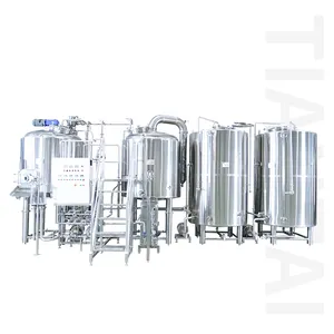 5BBL 8BBL steam heated brewhouse with mash lauter tun kettle whirlpool tanks for taproom brewpubs