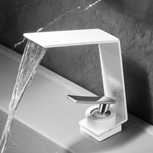 Hongdec 1 lỗ hiện đại Thiết kế sáng tạo đơn xử lý lưu vực bồn rửa vòi trắng phòng tắm vòi nước - Product Image 4