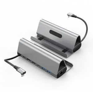  Adaptador multipuerto USB C 9 en 1 con HDMI 4Kentrega de energia de 100 WUSB-C y 3 puertos de datos USB-A de 5 Gbps USB 2