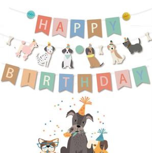 Bannière suspendue en papier sur le thème du joyeux <span class=keywords><strong>anniversaire</strong></span> DAMAI pour la décoration de fête, forme <span class=keywords><strong>personnalisée</strong></span>, impression sérigraphique, drapeau d'<span class=keywords><strong>anniversaire</strong></span> garçon/fille - Product Image 2