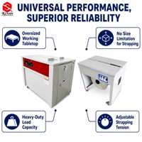 Machine à cerclage semi-automatique KUNJIN, marge de profit élevée, structure durable, utilisation facile, manuel standard en anglais fourni