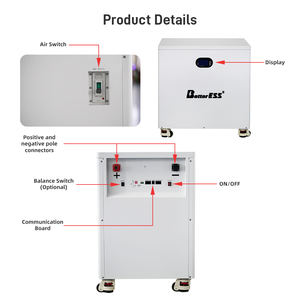 بطارية 4nrgy <span class=keywords><strong>Pl</strong></span>- 51.2 فولت 628 أمبير ساعة 32 كيلوواط ساعة ESS 200 أمبير 300 أمبير BMS+5 أمبير موازن نشط+RS232+RS485+DDP ضمان 10 سنوات - Product Image 4