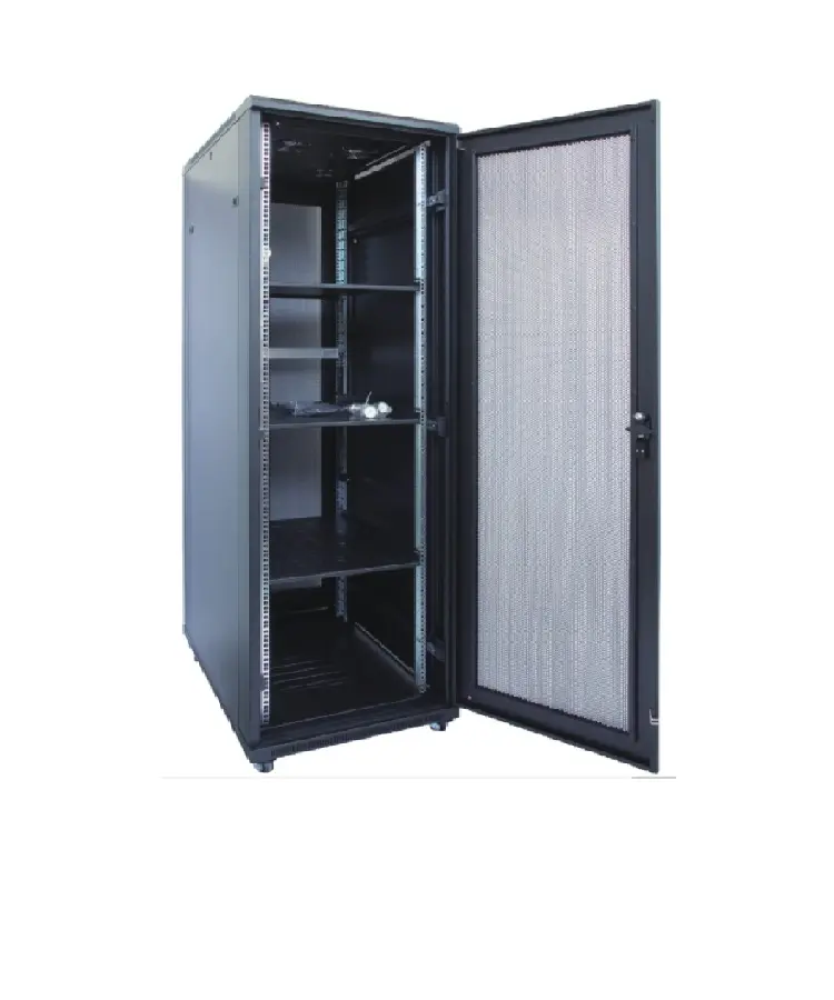 Malha de porta do armário idc servidor rack, rede 42u modular do armário de dados centro de aço frio rolado com ar condicionado industrial