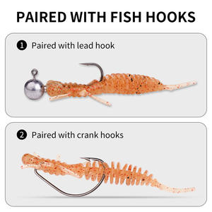 Appât souple pour larves de libellule, leurre biomimétique en caoutchouc, 3g, 7.8cm, pour matériel de pêche en eau douce, XY541 - Product Image 5