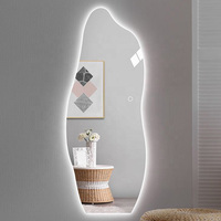 Espejos de Pared Inteligentes con Iluminación LED, Modernos, sin Marco, Retroiluminados, Irregulares, de Cuerpo Entero, para Salón de Hotel, Baño, Venta al Por Mayor