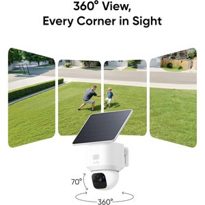 Eufy Security SoloCam E30 Pack de 4 caméras solaires sans fil d'extérieur, clarté 2K, suivi IA à 360°, sans frais mensuels - Product Image 2
