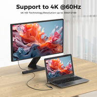 Adaptateur Femelle UNIEAN en Gros HD 18 Gbit/s DP vers UHD 4K 60Hz OTG Câble DisplayPort 8K pour Câble Vidéo vers Ordinateur Portable PC
