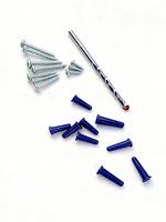 Kit d'ancrages à expansion, jeu de tournevis universels en plastique, vis à tête plate, vis autoperceuses, kit d'outils pour béton et cloisons sèches