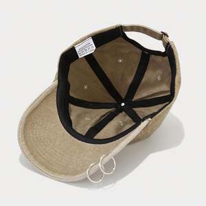 Gorras de Béisbol Retro para Hombre y Mujer, Estilo Urbano, Deportivas, de Algodón Lavado, con Anillos Metálicos, Protección Solar para Exteriores - Product Image 6