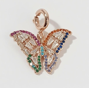 <strong>Fashion</strong> Jewelry <strong>Pendants</strong> <strong>Charms</strong> Silver <strong>Pendants</strong> Brass and Zircon Necklace DIY <strong>Pendant</strong> of Heart Shape for Women - Product Image 1