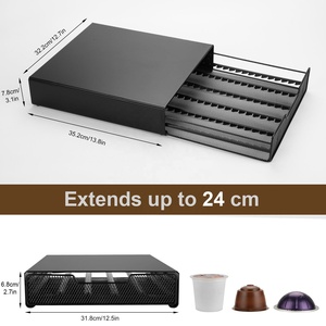 RTS New 45 Pods Metal Coffee Capsule Pod Cajón Soporte de almacenamiento Organizador para <span class=keywords><strong>Vertuo</strong></span> <span class=keywords><strong>Dolce</strong></span> <span class=keywords><strong>Gusto</strong></span> K Cup - Product Image 3