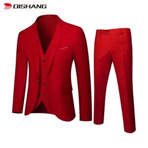 Mode Schlanke Anzüge Männer Business Freizeit kleidung Groom sman 3-teiliger Anzug Blazer Jacke Hosen Hosen Herren Anzüge Hersteller