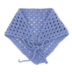 مخصص ، كروشيه من القطن الخالص ، محبوك شتوي ، لون الشاي والحليب ، وشاح مثلث عصري للنساء - Product Image 4