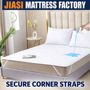 Custom Jacquard Bedding Set With Fitted Sheet And Pillowcases Machine Washable Waterproof Mattress Cover - Product Image 6