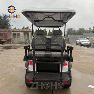 Carrito de Golf Eléctrico de 4 Plazas para Caza, Buggy de Alta Velocidad de 60V con Techo de Plástico, Asientos Convertibles para Equipaje - Product Image 6