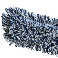 Recharge de tête de balai plat en coton polyester gris personnalisée pour nettoyage de sols, vente en gros