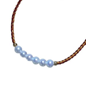 Pulsera de Perlas Naturales con Cuentas de Oro de 18K, con 4 Perlas Aurora Impecables, Tejida a Mano con Cuerda Roja, Elegante Brazalete de Perlas para Mujer - Product Image 5