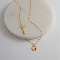 Collier semi-colon en métal tendance, sensibilisation à la santé, prévention du suicide, dépression pour femmes, collier croix, collier semi-colon