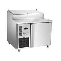 Congélateur commercial pour la préparation de pizzas, refroidissement par air, 3 portes, acier inoxydable, commande numérique, équipement de réfrigération pour la préparation alimentaire