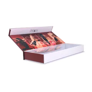 Элегантная подарочная упаковочная коробка, оптовая продажа, роскошная бумажная коробка для наращивания волос с индивидуальным дизайном