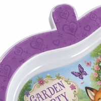Assiettes en plastique réutilisables écologiques à motifs de dessins animés pour enfants, forme irrégulière portable pour usage domestique
