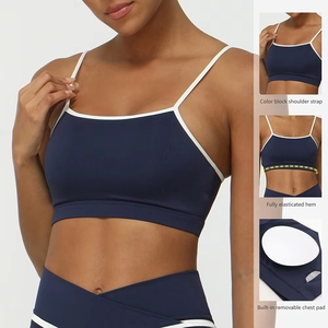 Soutien-gorge sans bretelles couleur chair, moulant, pour l'été, la course, le sport, antichoc, gilet de fitness - Product Image 2