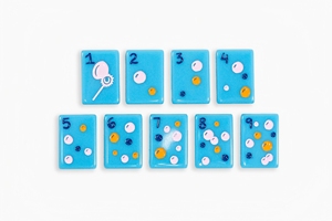 Tarjetas Educativas de Plástico con Esquinas Cuadradas, Juego de Mesa de Doble Cara, Herramienta de Aprendizaje, Diseño Personalizado, Color Azul - Product Image 4
