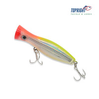 Leurre flottant de surface de grande taille Top Right 43g 120mm P018 pour la pêche au brochet en mer, leurre sans bavette