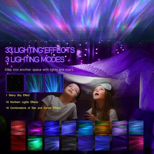 Proyector de Luz <span class=keywords><strong>Aurora</strong></span> LED Northern Galaxy, 33 Efectos de Luz, Control Remoto, con Altavoz de Sonidos Blancos para Dormitorio - Product Image 3