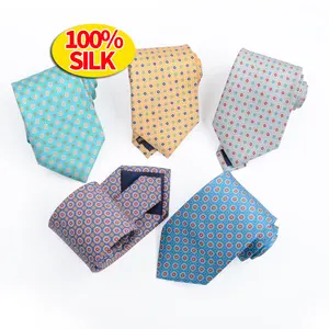 Hamocigia Herren bedruckte Seiden krawatte Custom Seiden krawatte in China
