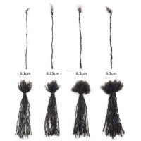 Estensioni di Dreadlocks Afro Kinky Sister Locs in Capelli Umani, Spessore 0.1/0.15/0.2/0.3cm, Dreadlocks Sottili per Donna