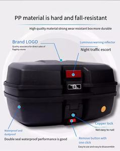 Maletas Traseras <span class=keywords><strong>para</strong></span> Motocicleta de Plástico PP de 47L <span class=keywords><strong>con</strong></span> Luces <span class=keywords><strong>LED</strong></span> Integradas, Impermeables, <span class=keywords><strong>para</strong></span> Reparto - Product Image 4