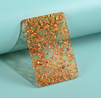 Vente en gros Transparent irisé 3mm feuille acrylique à motif de paillettes publicitaires