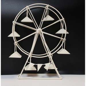 Mini grande roue ZICOM, blanche, jardin, 26 cm de hauteur, décoration intérieure, fabrication allemande, 9069-G1061-W - Product Image 2