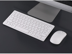 คีย์บอร์ดและเมาส์ไร้สาย AZERTY ชุดคีย์บอร์ดและเมาส์ไร้สาย 78 ปุ่ม 2.4G รูปแบบภาษาฝรั่งเศส สำหรับพีซี แล็ปท็อป รองรับโลโก้สั่งทำ - Product Image 2