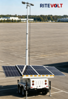 Tour d'éclairage solaire pliable pour véhicule avec mât télescopique et lumières LED haute puissance pour l'utilisation dans les jardins et sur les routes dans les zones isolées