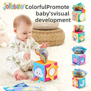 Jollybaby Boîte à mouchoirs carrée magique sensorielle douce pour nourrisson, jouet en peluche, boîte à mouchoirs et <span class=keywords><strong>mouchoir</strong></span> personnalisé - Product Image 6