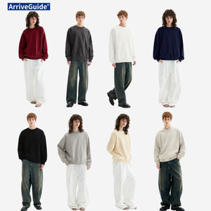 Felpa Girocollo Unisex Invernale 450gsm Pesante 100% Cotone French Terry Tinta Unita Anti-Restringimento per Ordini all'Ingrosso - Product Image 3