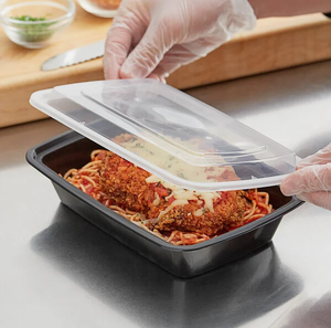 Recipientes de plástico para preparación de comidas de 28 oz con tapas, caja de almacenamiento de alimentos <span class=keywords><strong>Rectangular</strong></span> a prueba de fugas para restaurante - Product Image 3