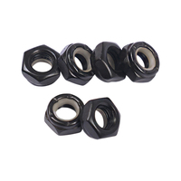 Écrou d'axe de skateboard UNF 5/16-24, noir et or, avec insert en nylon, écrou de blocage en acier au carbone M8, quincaillerie de roue, écrous pour fingerboard