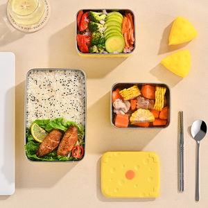 Usine 2 taille micro-ondes eau chaude <span class=keywords><strong>garder</strong></span> au <span class=keywords><strong>chaud</strong></span> chauffé en acier inoxydable enfants école isolé thermique adulte fromage bento boîte à lunch - Product Image 3