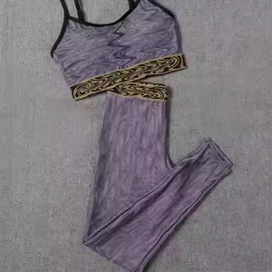 Conjunto de 2 piezas de lujo de diseñador para mujer, pantalones de entrenamiento ajustados, mallas, estilo informal, ropa de talla grande, marcas famosas para niñas - Product Image 4