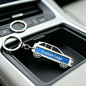 Porte-clés de voiture en métal vierge pour gravure laser, plaque anti-perte en acier inoxydable, sous licence usine - Product Image 1