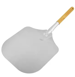 Pala per <span class=keywords><strong>Pizza</strong></span> in Alluminio Quadrata Multifunzionale Moderna Non Smontabile con Manico in Legno, Accessorio per Forno - Product Image 1