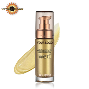 Olio luccicante per il corpo personalizzabile per idratare e baciare dal sole luccicante olio abbronzante con olio luccicante per il corpo brilla Bronzer - Product Image 1
