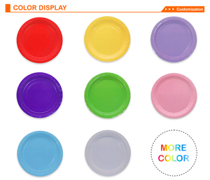 Plato <span class=keywords><strong>de</strong></span> Papel Desechable Ecológico <span class=keywords><strong>de</strong></span> 7/9 Pulgadas, Impreso, Compostable, para Fiestas, OEM/ODM - Product Image 4
