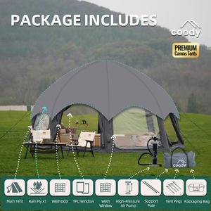 Tente pneumatique Coody Dome - Gris, nouvelle tente pneumatique d'hiver très vendue, abri gonflable pour le camping - Product Image 4
