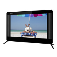Televisor LCD Solar de 12V 220V de 17-32 Pulgadas, Televisor LED de 12V CC con Adaptador de CA/CC
